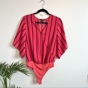 EXPRESS Blouse Bodysuit in Pink